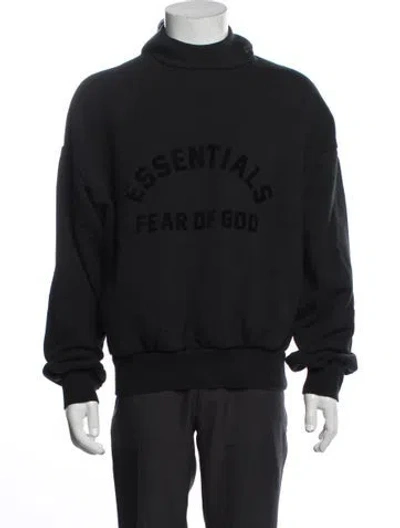 Pre-owned Essentials Collar Long Sleeve In Black