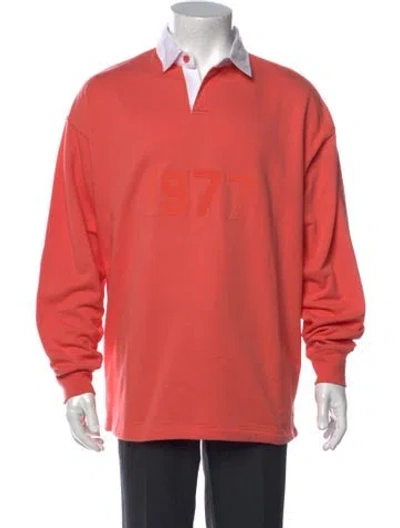 Pre-owned Essentials Collar Long Sleeve Polo Shirt W/ Tags In Pink