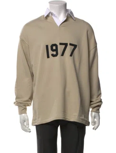 Pre-owned Essentials Collar Long Sleeve Pullover In Neutral