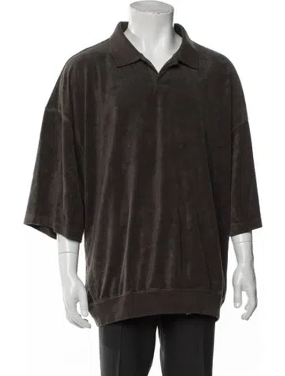 Pre-owned Essentials Collar Short Sleeve Polo Shirt In Green