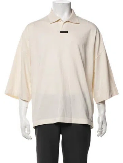 Pre-owned Essentials Collar Short Sleeve Polo Shirt In Neutrals