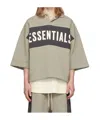 Essentials Collared Drop-shoulder T-shirt In Neutral