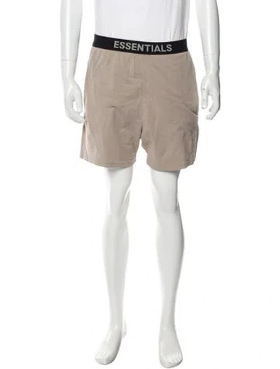 Pre-owned Essentials Colorblock Pattern Athletic Shorts In Neutral