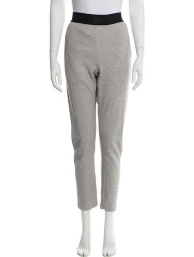 Pre-owned Essentials Colorblock Pattern Skinny Leg Pants In Gray