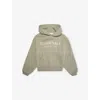 Essentials Concrete Heather Logo Kangaroo-pocket Cotton-blend Hoodie 2-12 In Green