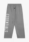 Essentials Contrasting Logo Track Pants In Gray