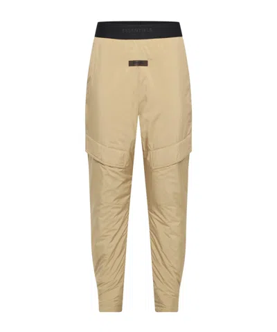 Essentials Contrast-trim Athletic Pants In Brown