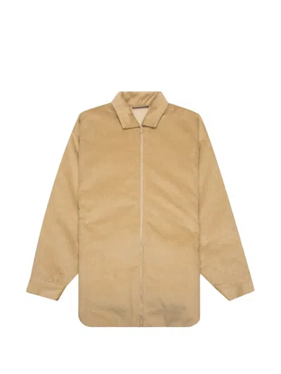 Essentials Corduroy Shirt Jacket In Neutral
