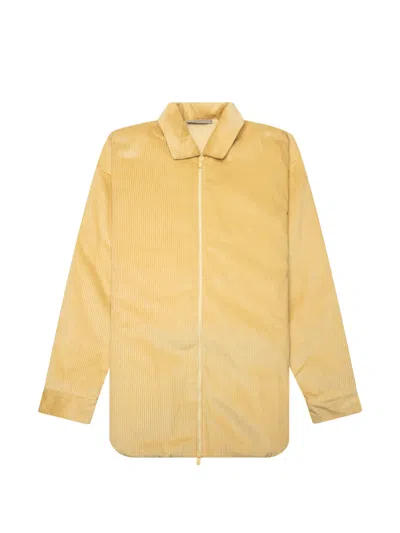 Essentials Corduroy Shirt Jacket In Yellow