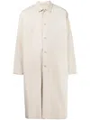 Essentials Cotton-blend Buttoned Trench Coat In Grey