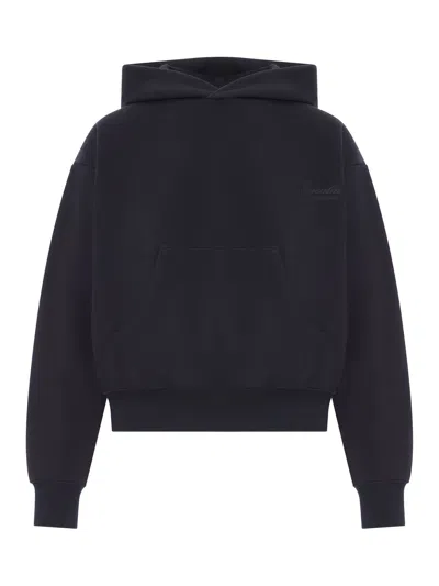 Essentials Cotton Blend Hoodie With Logo In Black