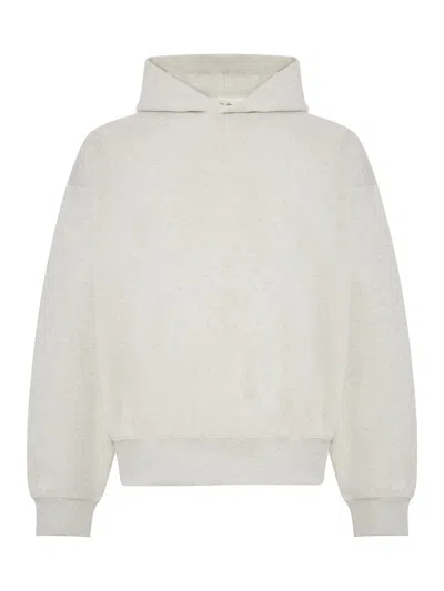 Essentials Cotton Blend Hoodie With Logo In Gray