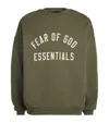 Essentials Cotton Blend Crewneck Sweatshirt In Green