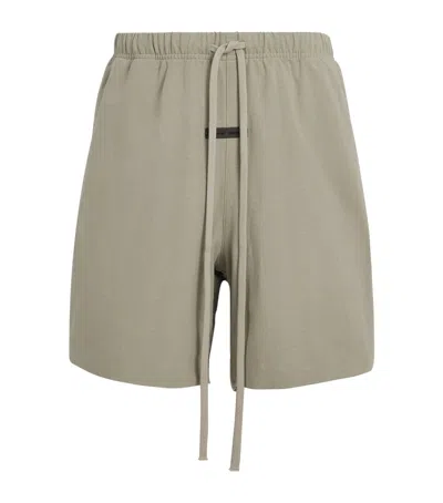 Essentials Cotton-blend Logo Sweatshorts In Green