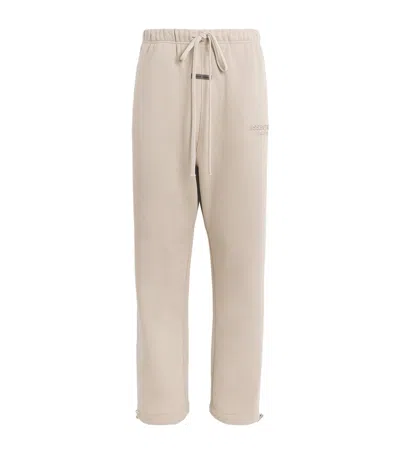 Essentials Cotton-blend Open Cuff Sweatpants In Neutral
