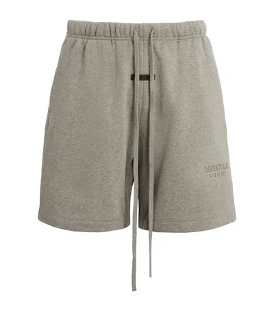 Essentials Cotton-blend Soccer Shorts In Gray