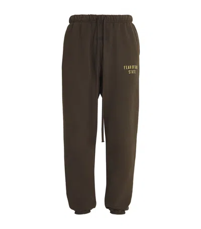 ESSENTIALS COTTON-BLEND STATE LOGO PRINT SWEATPANTS