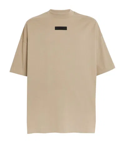 Essentials Cotton Logo-patch T-shirt In Grey