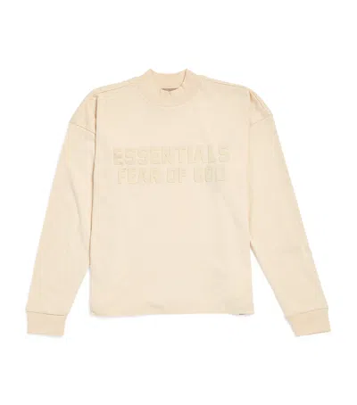 Essentials Kids' Cotton Logo T-shirt In Beige
