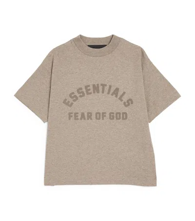 Essentials Kids' Cotton Logo T-shirt In Grey