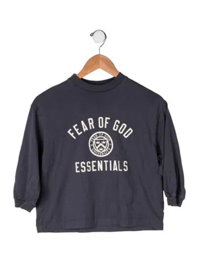 Pre-owned Essentials Kids' Cotton Long Sleeve T Shirt In Blue