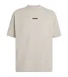 Essentials Cotton Marl Oversized Logo T-shirt In Neutral