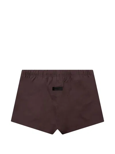 Essentials Cotton Shorts In Brown