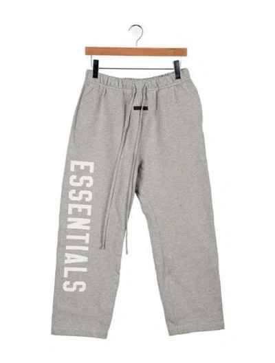 Pre-owned Essentials Kids' Cotton Sweatpants In Grey