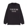 Essentials Mens Jet Black Brand-patch Relaxed-fit Cotton-blend Sweatshirt Xl