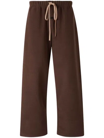 Essentials Cotton Track Trousers In Brown