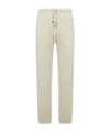 Essentials Mens Heather Stone Logo-embroidered Cotton-blend Jogging Bottoms In Neutral