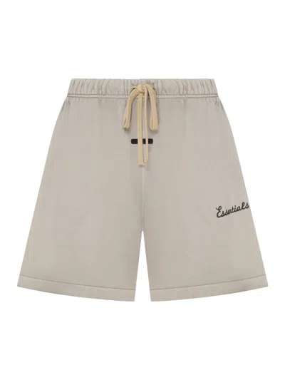 Essentials Cotton Training Shorts In Gray