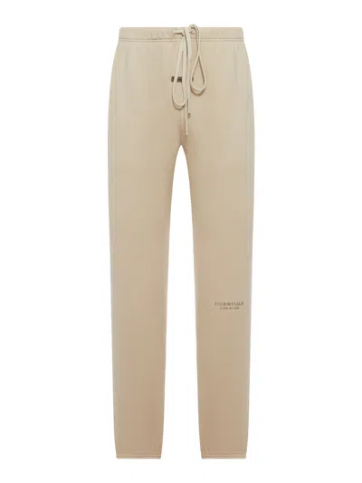 Essentials Cotton Trousers In Neutral