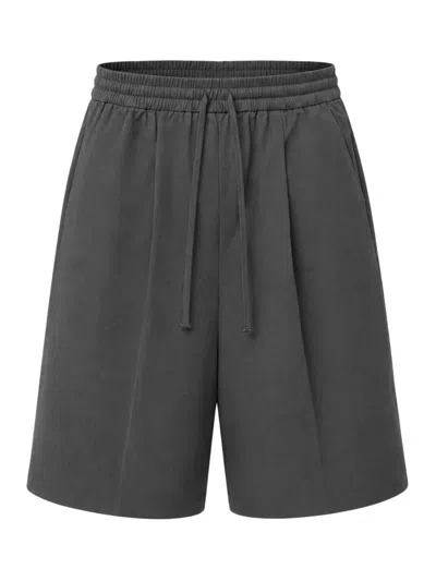 Essentials Cotton Twill Shorts With Drawstring In Multi