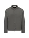 Essentials Cotton Twill Work Jacket In Gray