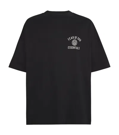 ESSENTIALS COTTON UNIVERSITY CREST LOGO T-SHIRT