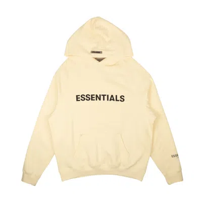 Essentials Cream Front Logo Hoodie