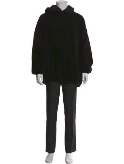 Pre-owned Essentials Crew Neck Long Sleeve Hoodie In Black
