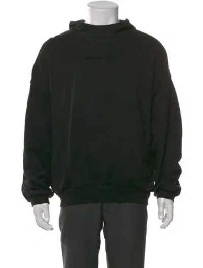 Pre-owned Essentials Crew Neck Long Sleeve Hoodie In Black