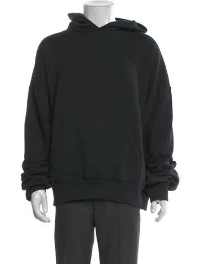 Pre-owned Essentials Crew Neck Long Sleeve Hoodie In Black