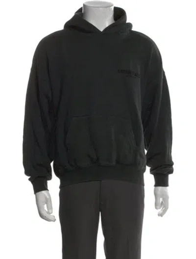 Pre-owned Essentials Crew Neck Long Sleeve Hoodie In Black