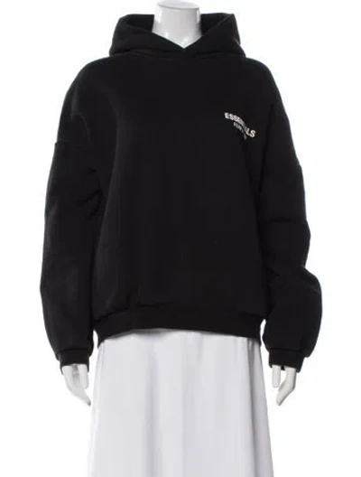 Pre-owned Essentials Crew Neck Long Sleeve Hoodie In Black