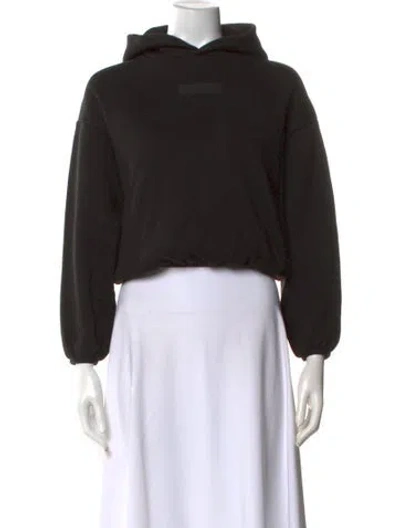 Pre-owned Essentials Crew Neck Long Sleeve Hoodie In Black