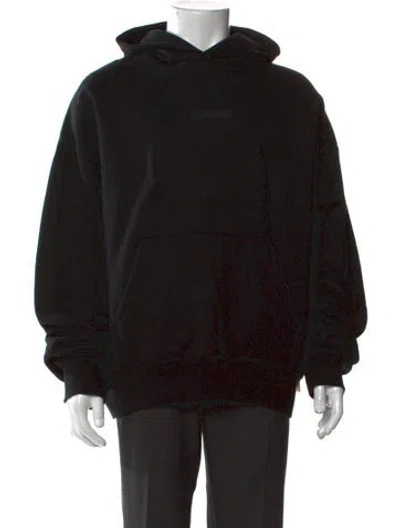 Pre-owned Essentials Crew Neck Long Sleeve Hoodie In Black