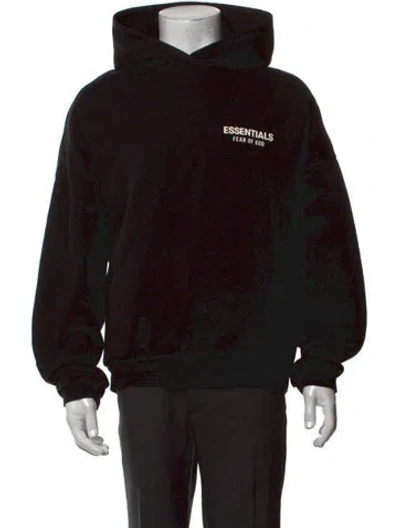 Pre-owned Essentials Crew Neck Long Sleeve Hoodie In Black