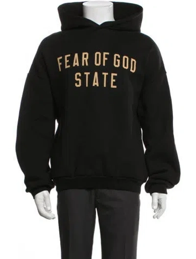 Pre-owned Essentials Crew Neck Long Sleeve Hoodie In Black