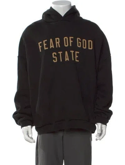 Pre-owned Essentials Crew Neck Long Sleeve Hoodie In Black
