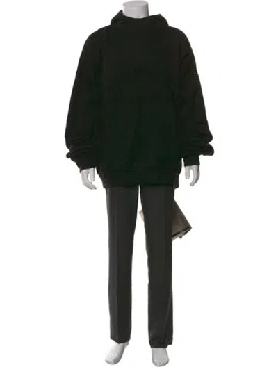 Pre-owned Essentials Crew Neck Long Sleeve Hoodie In Black