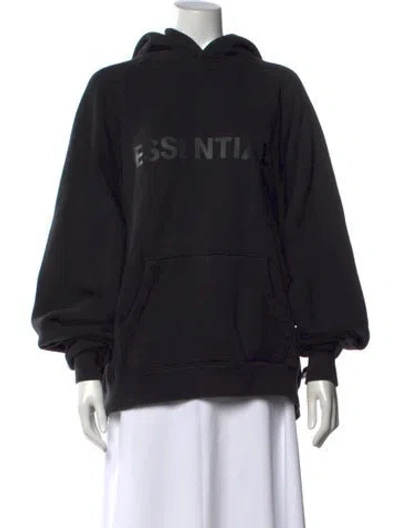 Pre-owned Essentials Crew Neck Long Sleeve Hoodie In Black