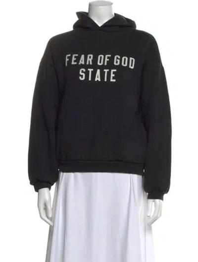Pre-owned Essentials Crew Neck Long Sleeve Hoodie In Black